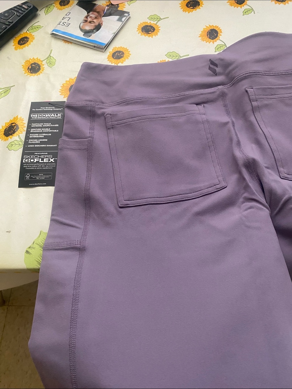 Skechers Lavender High-Rise Leggings with Back Pockets